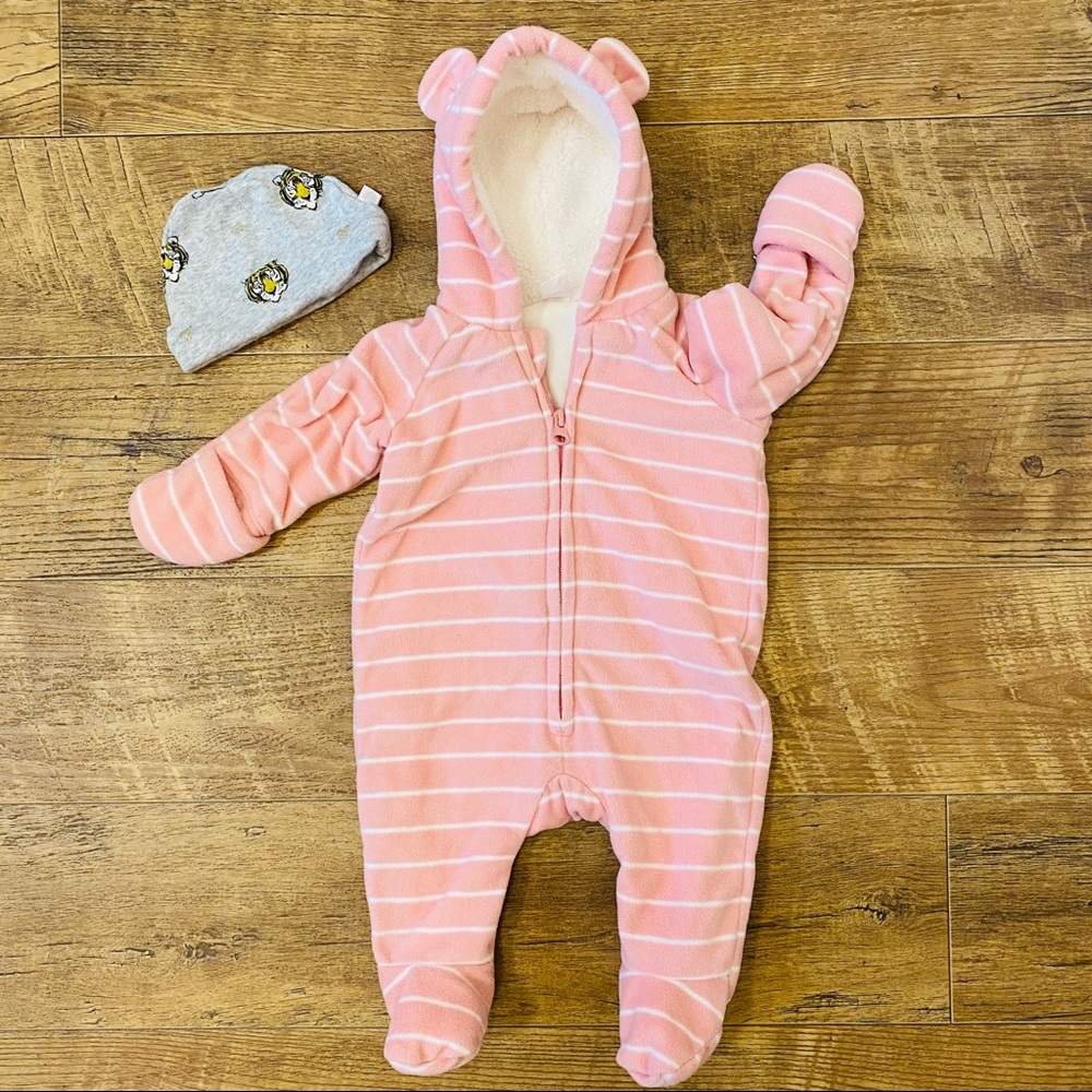 Old Navy Fleece Bunting & Rosie Pope Tiger Cap